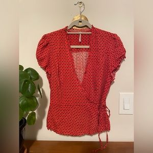 Free People Wrap Shirt, M
